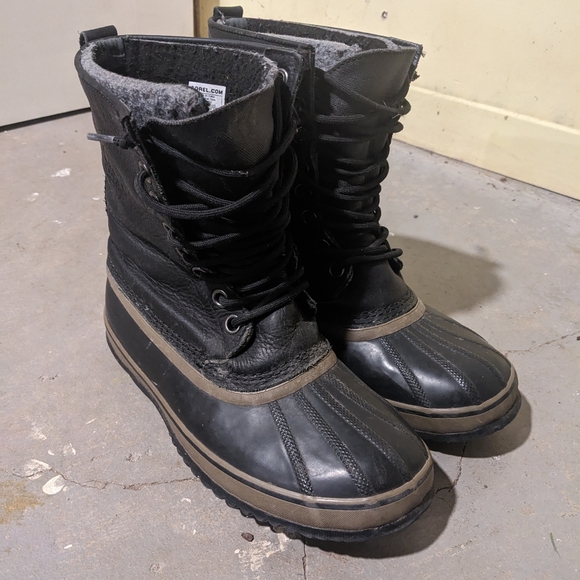 Sorel Premium Black Leather Boots - Picture 2 of 5